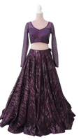 Ekta Solanki Lengha ~ Purple Sequin Lengha ~ WAS £1,550 NOW £725