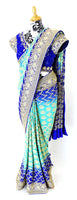Ekta Solanki Saree and Blouse ~ Royal Blue & Turquoise Bandani Saree ~ Was £1,750 Now £860