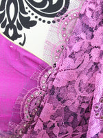 Ekta Solanki Saree and Blouse ~ Magenta Chantilly Lace Crystal Saree~ Was £1,850 Now £675
