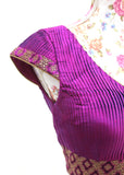 Ekta Solanki Saree Blouse ~ Magenta Pleated Silk Brocade  ~ WAS £195 NOW £55