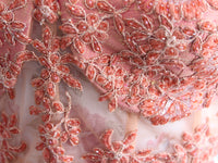 Ekta Solanki Saree Blouse ~ Coral Floral Appliqué Beaded ~ WAS £345 NOW £165