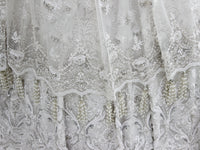 Ekta Solanki Lengha ~ White Lace Crystal and Pearl Beaded ~ WAS £5,850 NOW £2,250