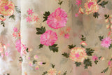Ekta Solanki Saree and Blouse ~ Pale Peach and Pink Floral Organza ~ WAS £695 NOW £355