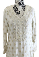 Ekta Solanki Suit ~ Cream Banarsi Thread Work Long Suit ~ WAS £680 NOW £440