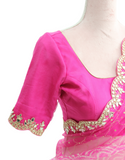 Ekta Solanki Saree and Blouse ~ Fuchsia Pink  Organza Mirror Bandhani Saree~ Was £750 Now £320