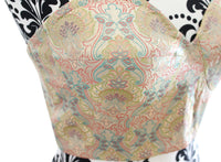 Ekta Solanki Saree Blouse ~ Gold & Beige Floral Silk Brocade Corset ~ WAS £295 NOW £165